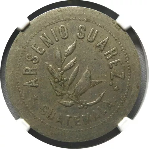 elf Guatemala Finca Token 3 Reales Arsenio Suarez  (1893-97)  NGC XF40