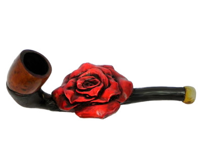 red rose tobacco Red Rose Flower Handmade Tobacco Smoking Small Hand Pipe Love Romance Her  Gifts