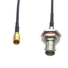 RF Cable BNC female nut bulkhead to SMB female RG174 6"~10FT for radio antenna