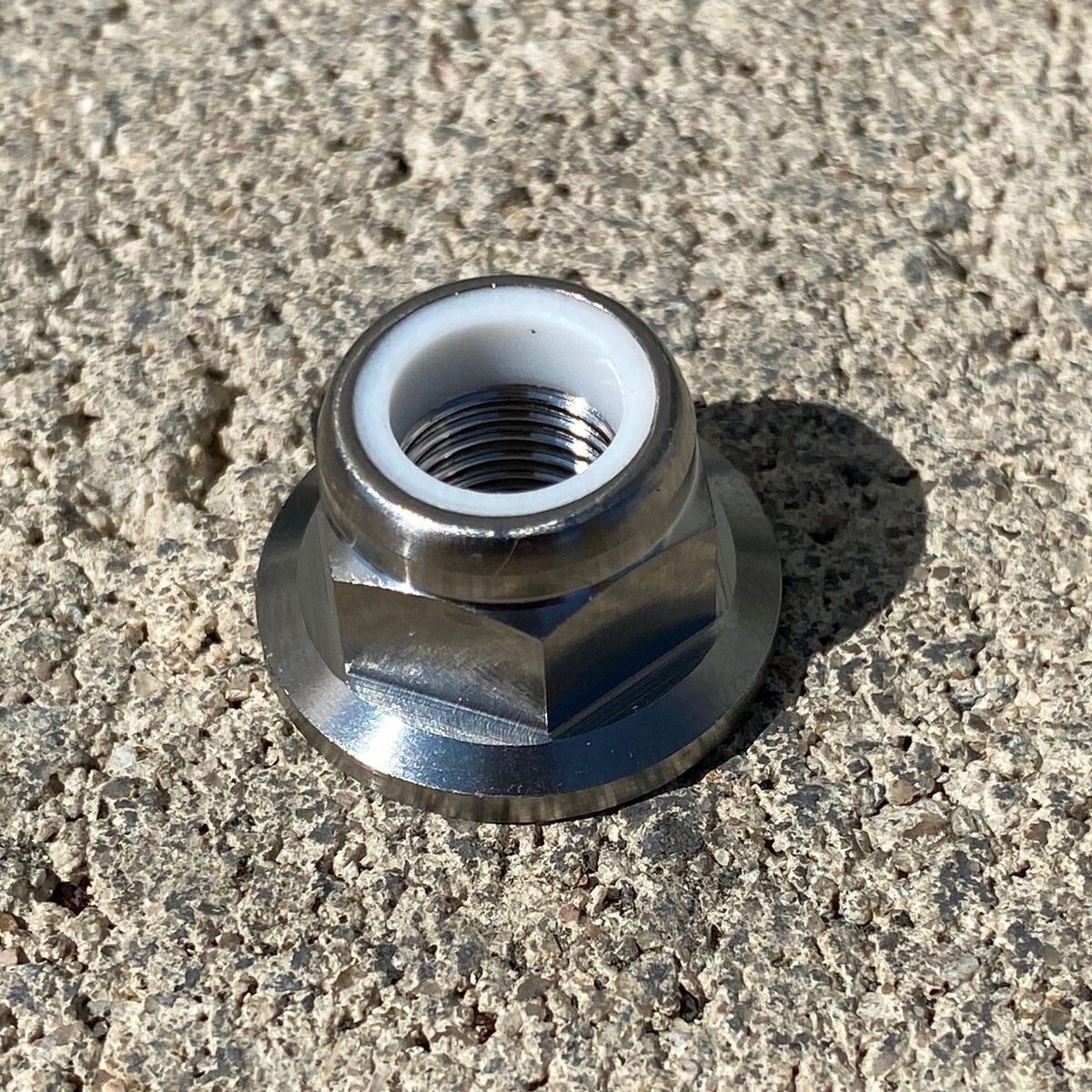 100) M6-1.0 Metric Hex Flange Stop Lock Nut Nylon Insert DIN - Foto 10