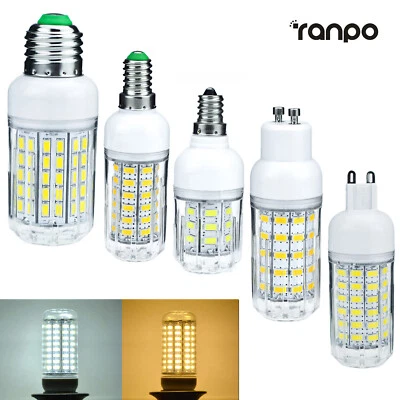 LED Corn Light Bulb E27 E14 E12 E26 5730 SMD 30W - 90W Equivalent Bright Lamp RH - Image 1 of 4