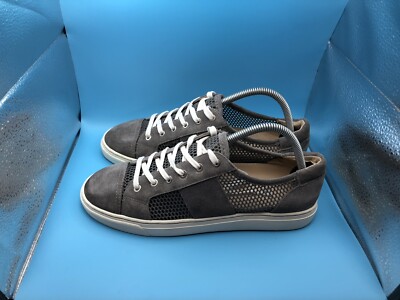 WOMENS TENNIS SHOES VINCE CAMUTO SUEDE LEATHER MESH UPPER SIZE GRAY 