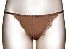 Victoria's Secret Dream Angels NWT Large Brown String Bikini Panty Lace Bow