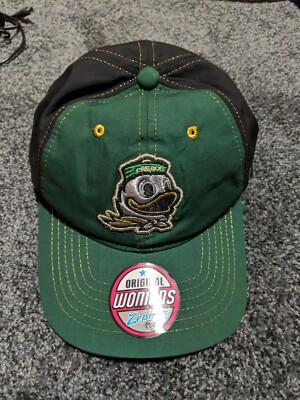 NCAA Zephyr Oregon Ducks Womens Ladies Green Relaxed Hat Cap Adjustable New