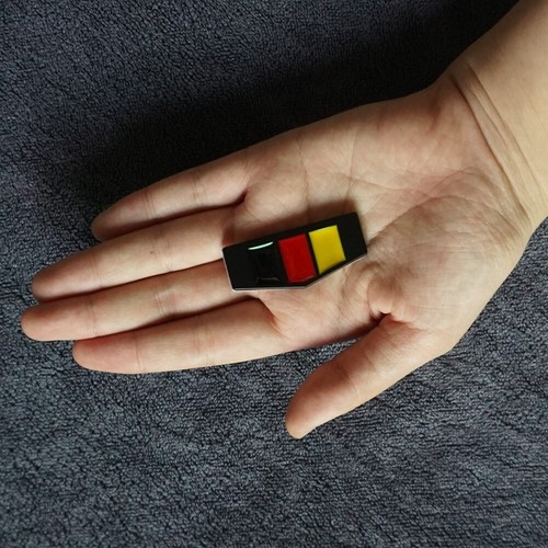 1x Germany Flag Matte Black Metal Sticker Badge Decal Emblem Power 3D Engine Car - Picture 2 of 7