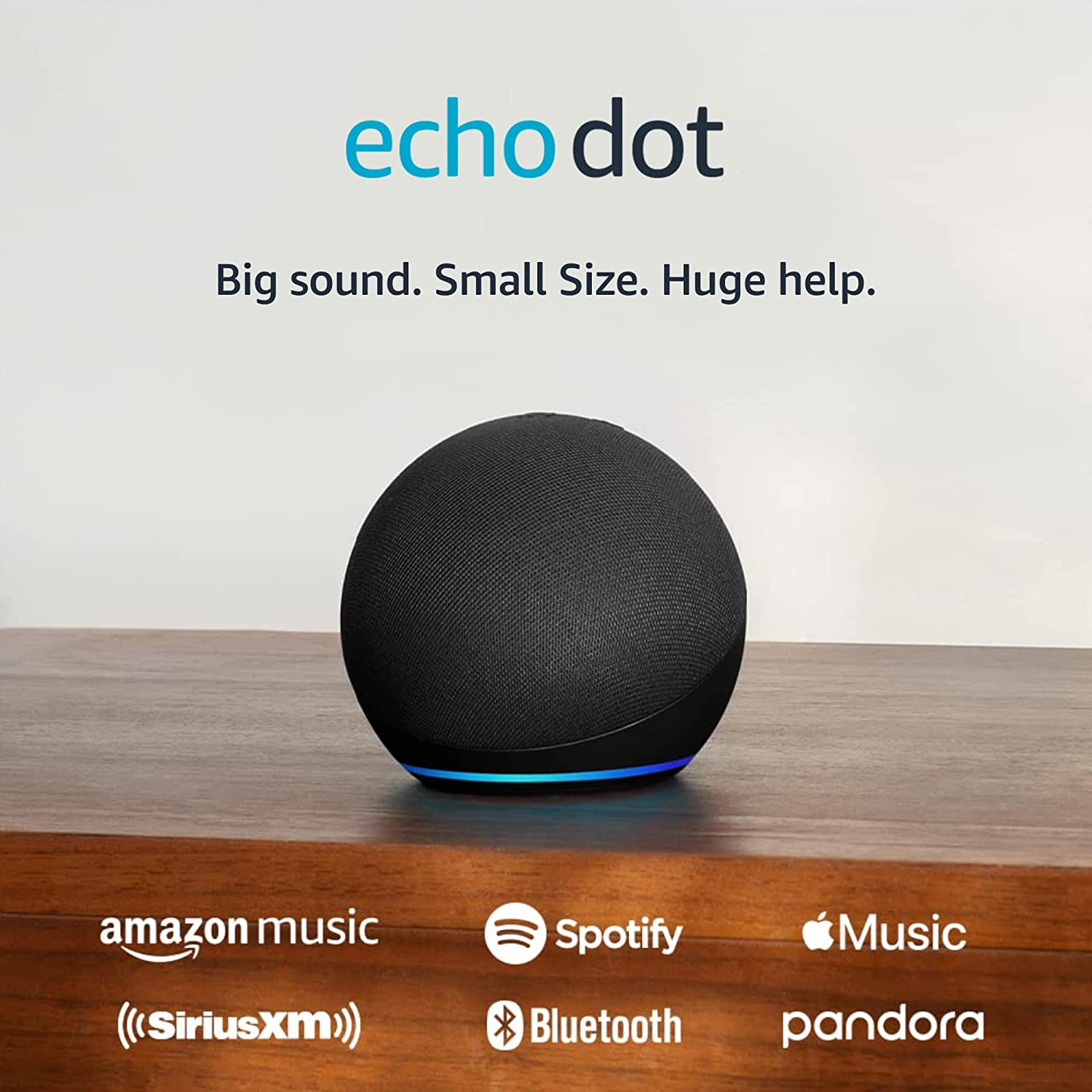 Smart Speaker with Bigger Sound, Alexa Routines, Charcoal, Newest Model-image