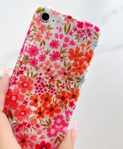 for iPhone SE Case,iPhone 8 Case,iPhone 7 for iPhone SE/7/8 Pink Flower - Picture 6 of 7