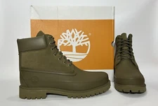 [TARIFF-FREE] Timberland 6 Inch Heritage Boot Olive Sz 8.5-9 Nubuck TB0A5QYR 327