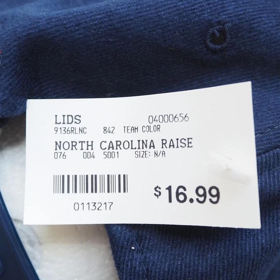 Шляпа с ремешками American Needle Lids винтажная Carolina Tar Heels темно-синяя Carolina Blue OS - Изображение 4 из 4