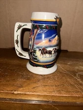 Holiday In The Mountains 2000 Budweiser Holiday Beer Stein Mug Mountains #CS416