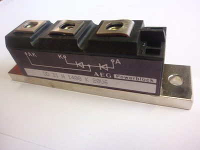 AEG DD31N 1400K POWERBLOCK THYRISTOR? DOPPELDIODE... 92x20x39mm      24667