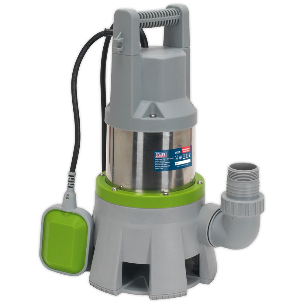 Sealey High Flow Submersible Stainless Dirty Water Pump 417ltr/min 230V