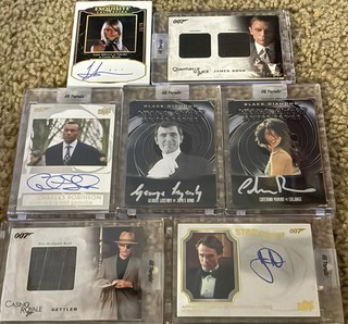 James Bond Black Diamond Auto Card Lot Lazenby Daniel Craig Casino Royale 007