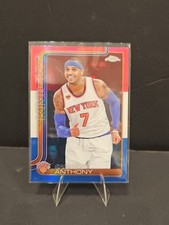 2025-26 Topps Chrome #248 Carmelo Anthony Red White Blue Refractor (NY Knicks)