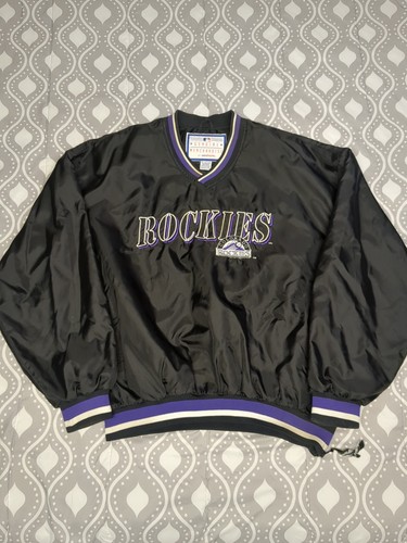 Vintage Logo Athletic 90's Colorado Rockies Pullover Windbreaker Jacke Gr. XL MLB - Bild 1 von 9