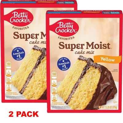 2x Betty Crocker Favorites Super Moist Yellow Cake Mix 13.25 oz Box   2 PACK