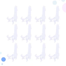 12 Pcs 5 Inches PVC Plate Display Stand Rack Tea Biscuit Dish Holder