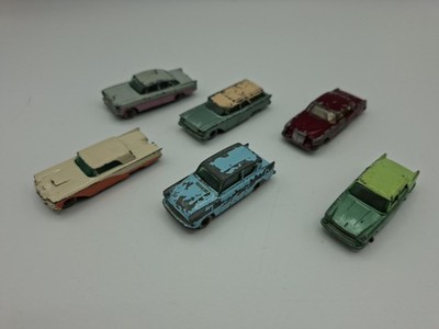 6 x Lesney Fahrzeug für Resto Mercedes 220 Cresta Anglia Austin Thunderbird Wagon