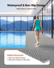3x16.4ft PVC Drainage Mat Non Slip Commercial Floor Mat Gray
