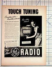 1930s General Electric Radio Touch Tuning GE Vintage Print Ad