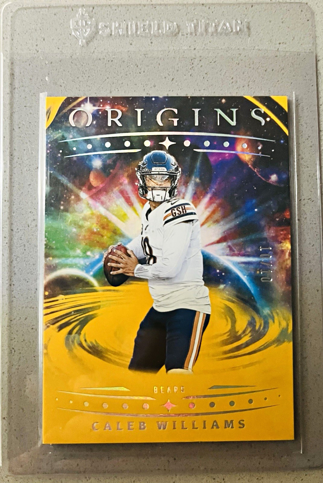 2025 Panini Origins Football Caleb Williams #53 Chicago Bears Gold 10/10