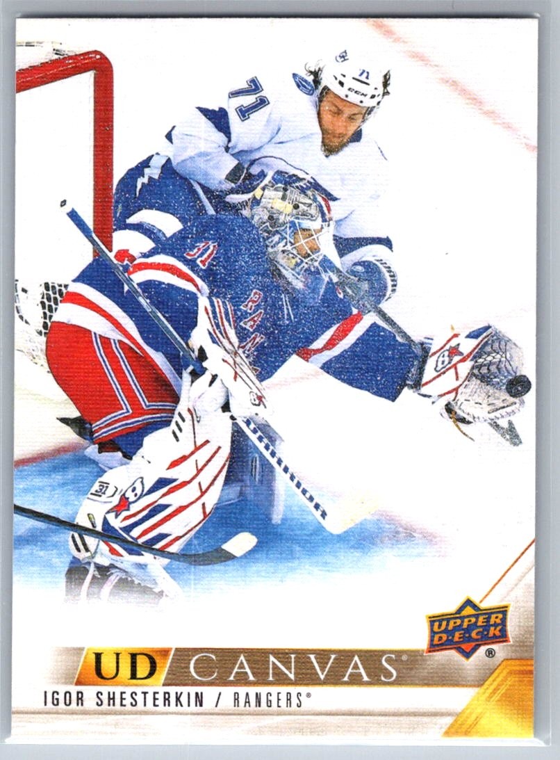 Igor Shesterkin #C175 Hockey Cards 2022 Upper Deck UD Canvas trading card — raw and PSA graded price guide