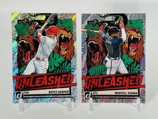 Lot of (2) 2021 Donruss Unleashed Holo & Vector  - Rafael Devers & Bryce Harper