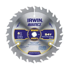 Irwin 14029 WeldTec 24 TPI Carbide ATB Wood Circular Saw Blade 6-1/2 Dia. in.