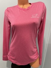 Vineyard Vines Long Sleeve Shirt W/thumb Holes - Size XS - pink Performance