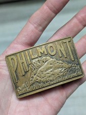 vintage PHILMONT belt buckle BRONZE brass WESTERN boy scouts COWBOY
