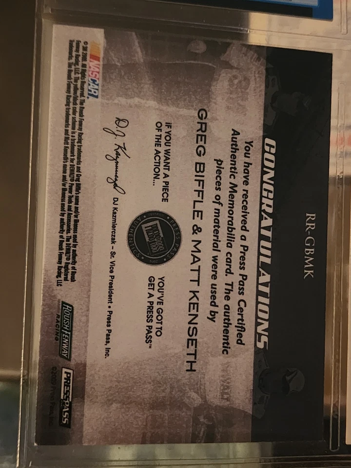 Matt Kenseth Greg Biffle Double Firesuit Patch 2008 Revered Relics RR-GBMK 43/50 - Image 2 of 2