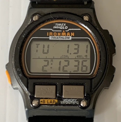 Vintage Timex Ironman Triathlon 8 Laps Multifunctional 731-A Mens Digital Watch