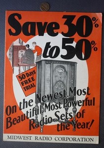 1931 Cincinnati Ohio Midwest Radio Equipment Illustrated 20 paged catalog RARE -
