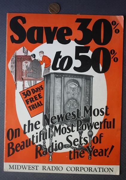 1931 Cincinnati Ohio Midwest Radio Equipment Illustrated 20 paged catalog RARE -