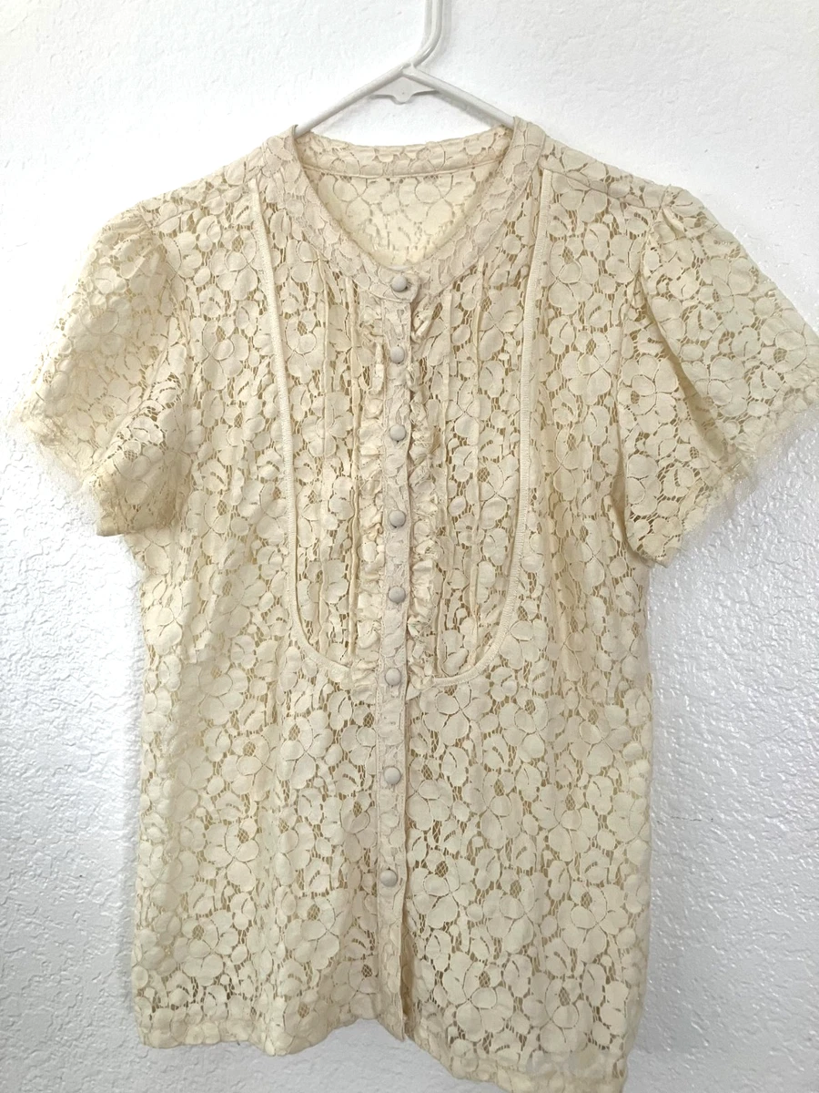 Lace Vintage Tops for Women for sale | eBay
