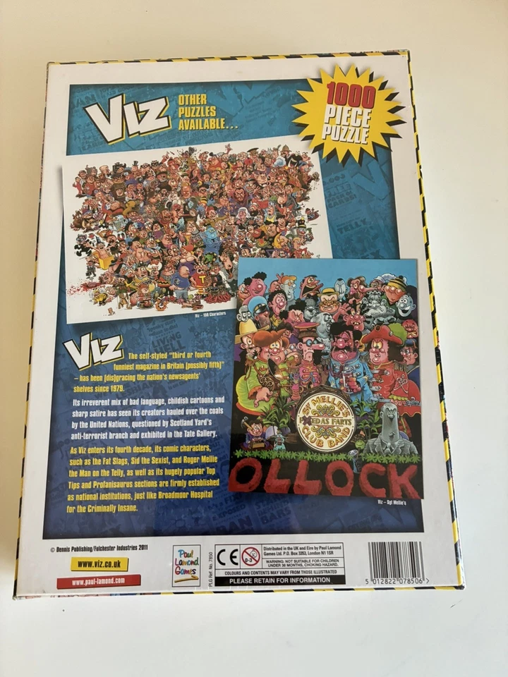 Viz 1000 Piece Puzzle Jigsaw 30th Birthday Blow Out Paul Lamond Viz Characters - Image 3 of 4