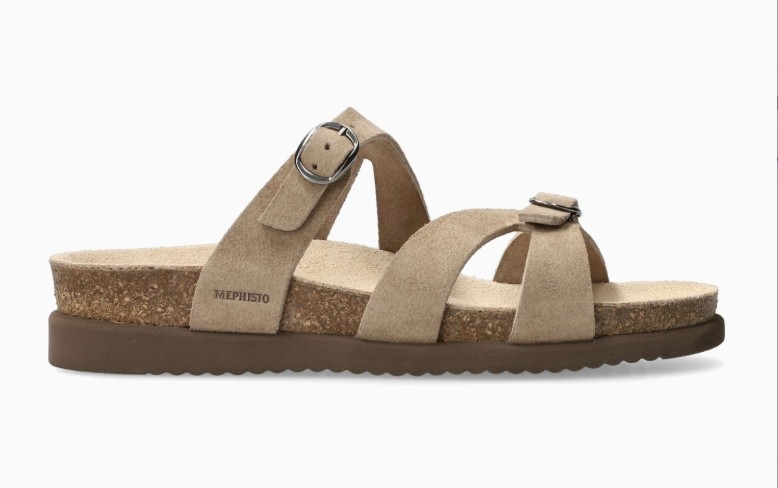 Mephisto Hannel Warm Grey Sandalbuck Comfort Sandal Women's Sizes 35-42 NEW!!!