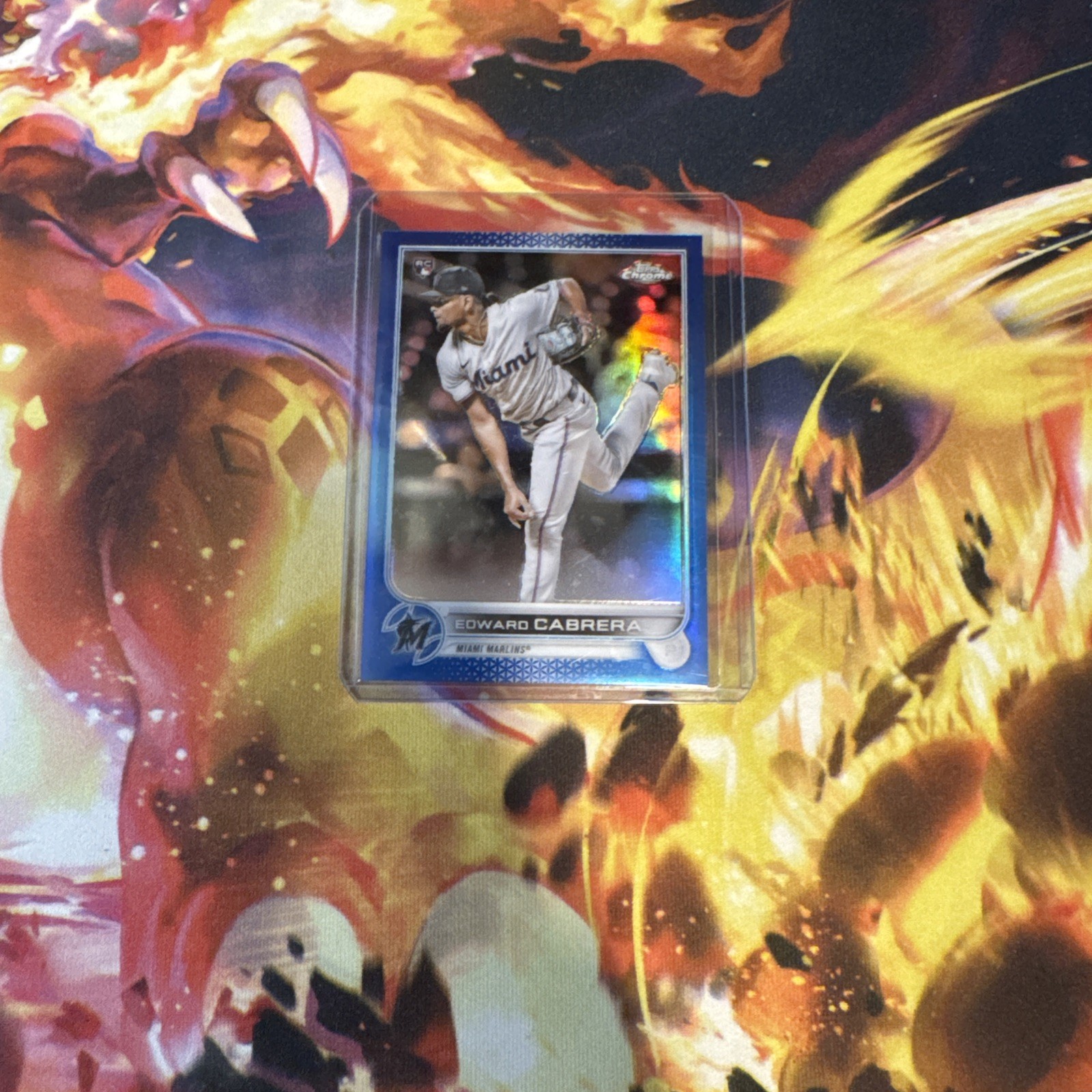 2022 Topps Chrome - Edward Cabrera #64 Blue Refractor 86 /150 (RC)