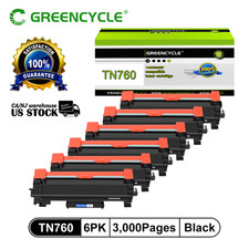 6PK TN760 Toner Cartridges fits for Brother MFC-L2710dw HL-L2730DW MFC-L2750DW