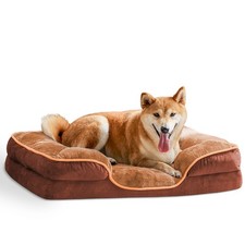 Lit en mousse à mémoire de forme pour animaux de compagnie pour petits chiens et chats avec housse amovible lavable antidérapante