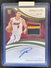 2024-25 Panini Immaculate Collection Pelle Larsson Rookie Patch Auto RC #/99