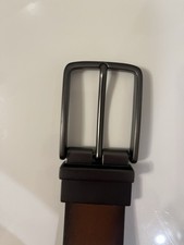 Men's Leather Dress Belt Reversible Black/Brown Size 30-36