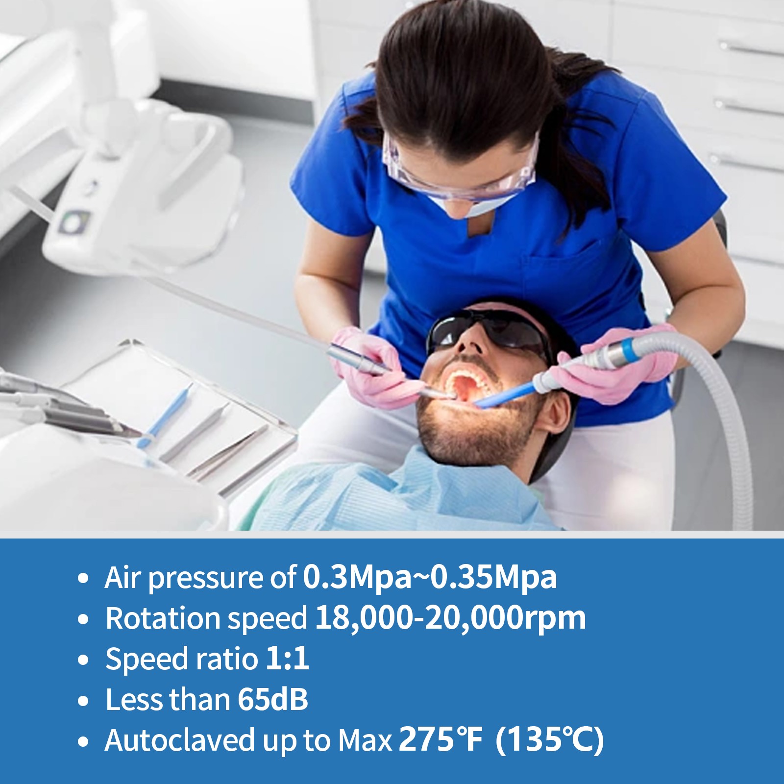 New Dental Slow Low Speed Handpiece Contra Angle Push Button E-type NSK Style US