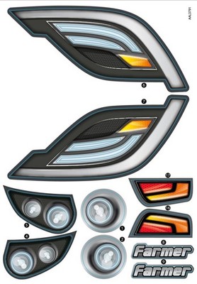 Smoby Ersatzteil AAL3791 Sticker Aufkleber für Smoby Traktor Farmer XL