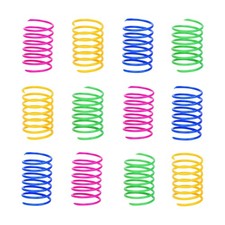 ISMARTEN 120 Pack Cat Spring Toy, Colorful Interactive Toy Plastic Coil...