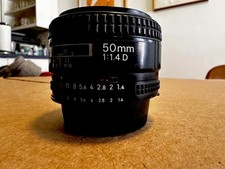 Nikon 50mm f1.4D Prime Lens, F-MOUNT, Excellent Shape, Low Use
