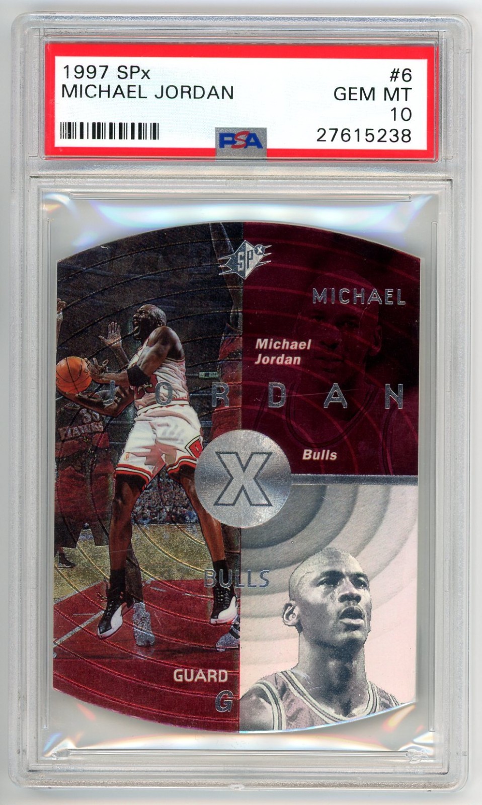 Michael Jordan 1997 SPx #6 Silver Holo PSA 10 Gem Mint LOW POP 18