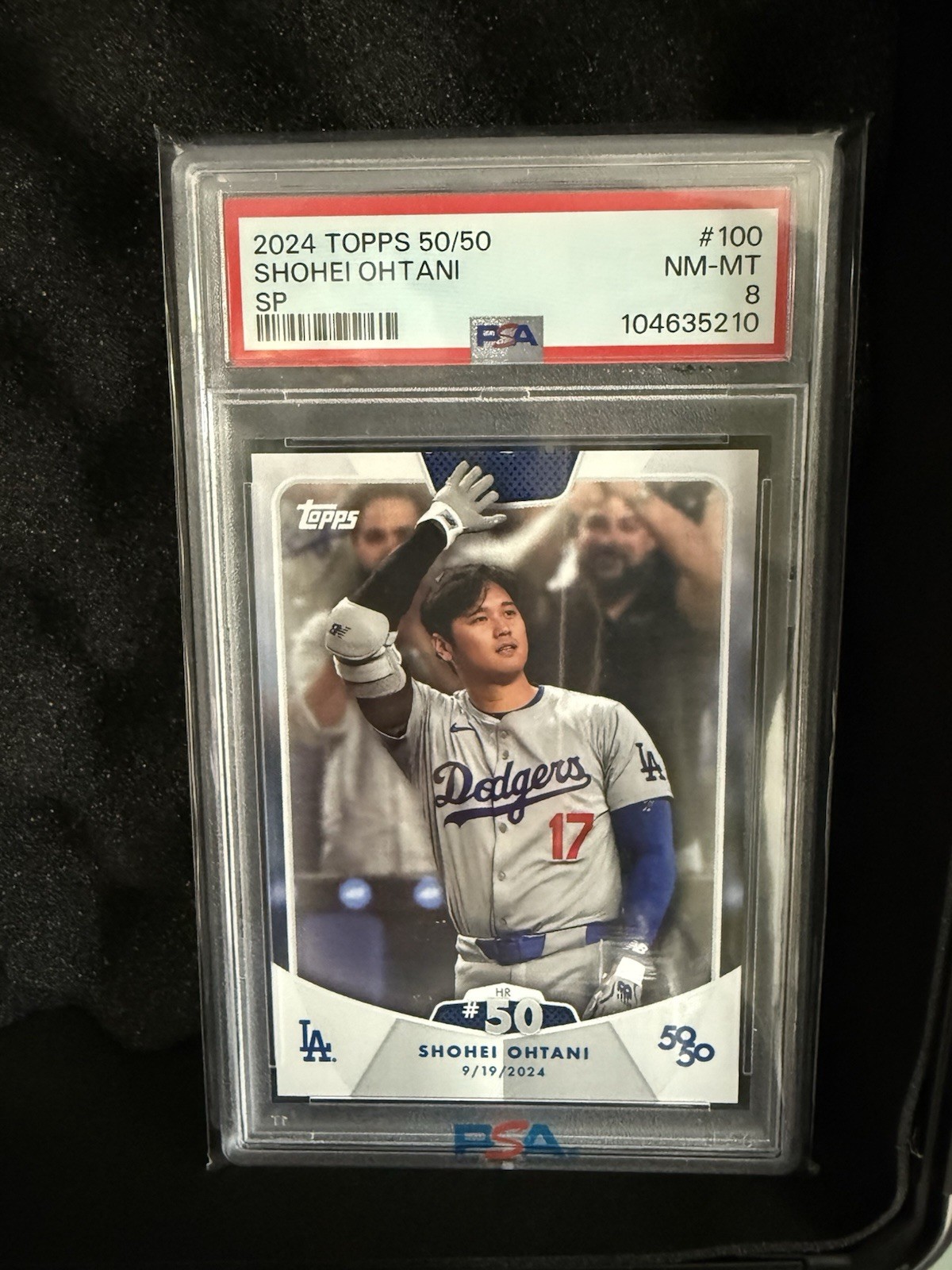 2024 Topps 50/50 Shohei Ohtani SP PSA 8 Graded Baseball Card