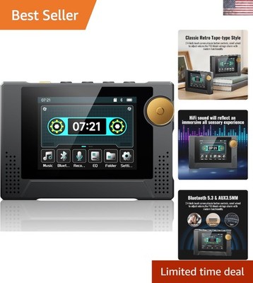 64GB 80s Retro MP3 Player with HD Speaker,MP3 Cassette Nostalgia Player,Dynam...