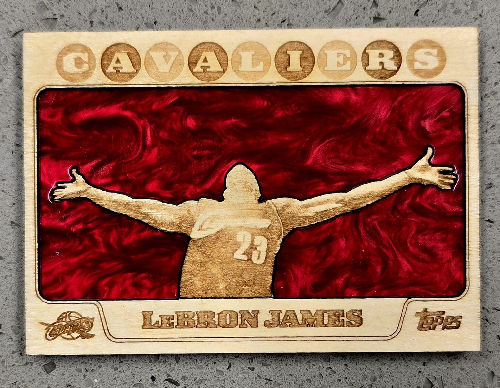 🏀 2008 LEBRON JAIMES Wood Topps #23 Chalk Toss 🔥 Cavaliers LAKERS
